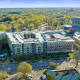 Aerial view of Raleigh apartment property, daytime